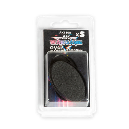 AK Interactive Oval Base 35x60mm – 5 Pack