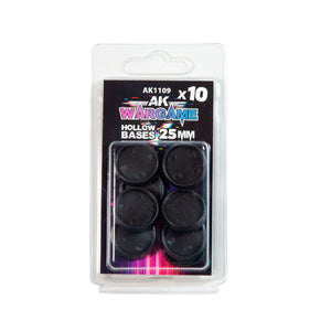 AK Interactive Hollow Base 25mm – 10 Pack