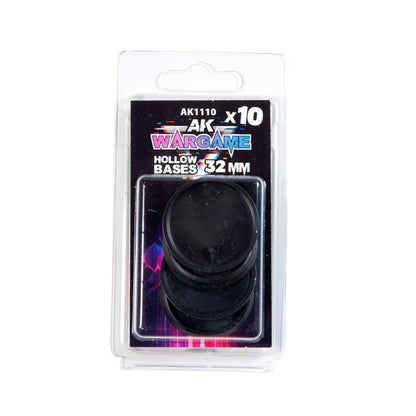 AK Interactive Hollow Base 32mm – 10 Pack