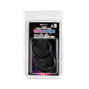 AK Interactive Hollow Base 40mm – 5 Pack