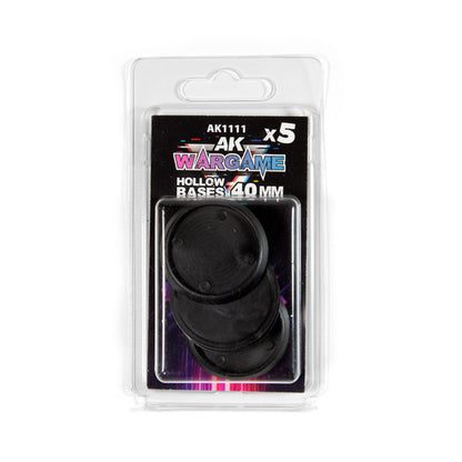 AK Interactive Hollow Base 40mm – 5 Pack