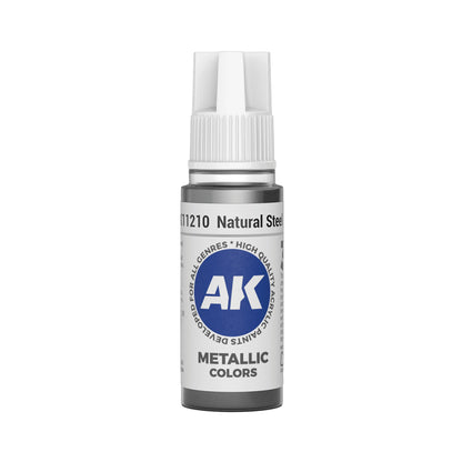 AK Interactive Metallic Colors - Natural Steel (17ml)