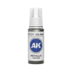 AK Interactive Metallic Colors - Oily Steel (17ml)