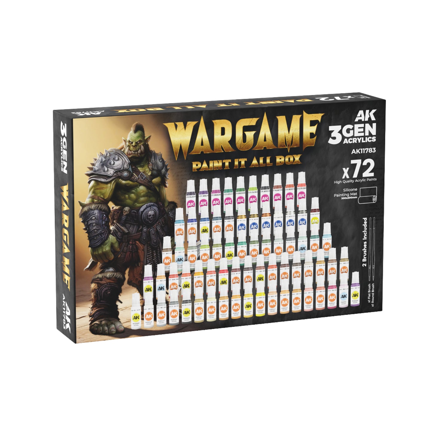 AK Interactive AK11783 72-Color 3GEN Wargame Paint Set
