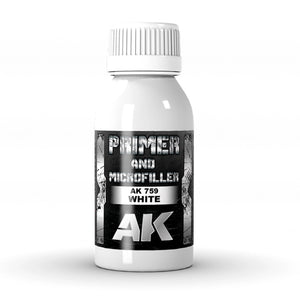 AK Interactive White Primer and Microfiller 100ml