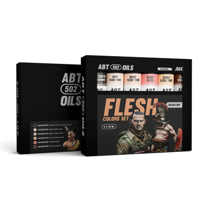 AK Interactive ABT502 Flesh Colors Oil Paint Set – 6 x 20ml