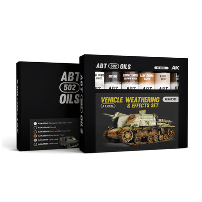 AK Interactive ABT502 Vehicle Weathering Oil Paint Set – 6 x 20ml