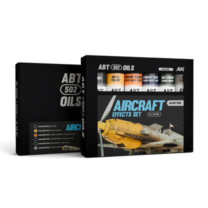 AK Interactive ABT502 Aircraft Effects Oil Paint Set – 6 x 20ml