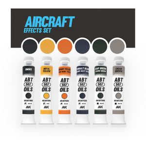 AK Interactive ABT502 Aircraft Effects Oil Paint Set – 6 x 20ml