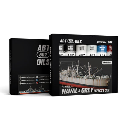 AK Interactive ABT502 Naval & Grey Effects Oil Paint Set – 6 x 20ml