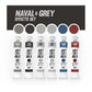 AK Interactive ABT502 Naval & Grey Effects Oil Paint Set – 6 x 20ml