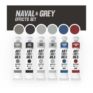 AK Interactive ABT502 Naval & Grey Effects Oil Paint Set – 6 x 20ml