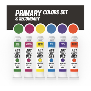 AK Interactive ABT502 Primary & Secondary Colors Oil Paint Set – 6 x 20ml