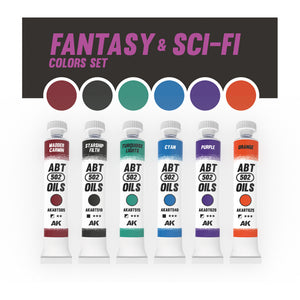 AK Interactive ABT502 Fantasy & Sci-Fi Colors Oil Paint Set – 6 x 20ml