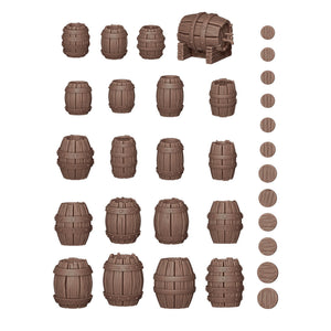 AK Interactive Wood Barrels Basing Bits