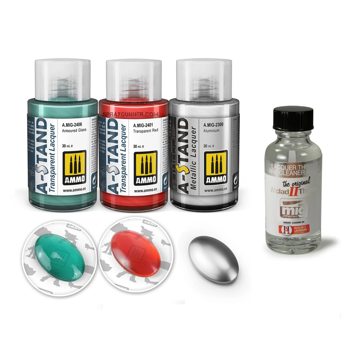 Alclas Alclad II plus A-STAND Laqcuer Paint Starter Set