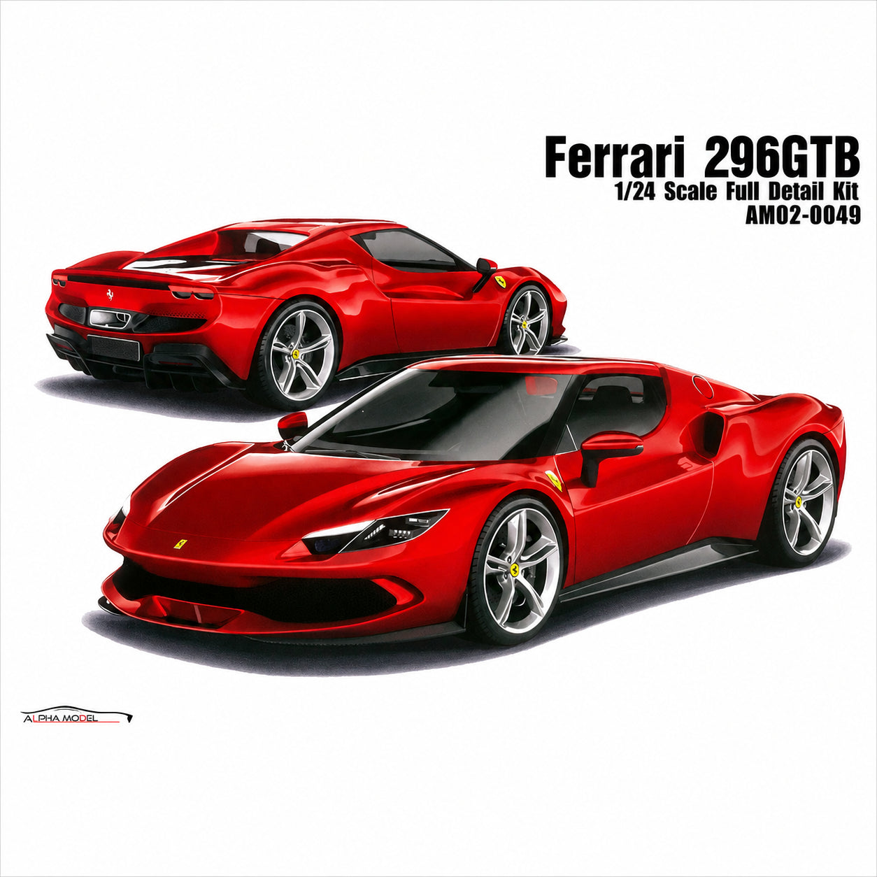 Alpha Model 1/24 Ferrari 296 GTB Full Resin Model Kit