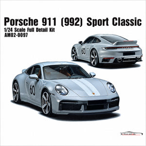Alpha Model 1/24 Porsche 911 (992) Sport Classic Full Resin Model Kit