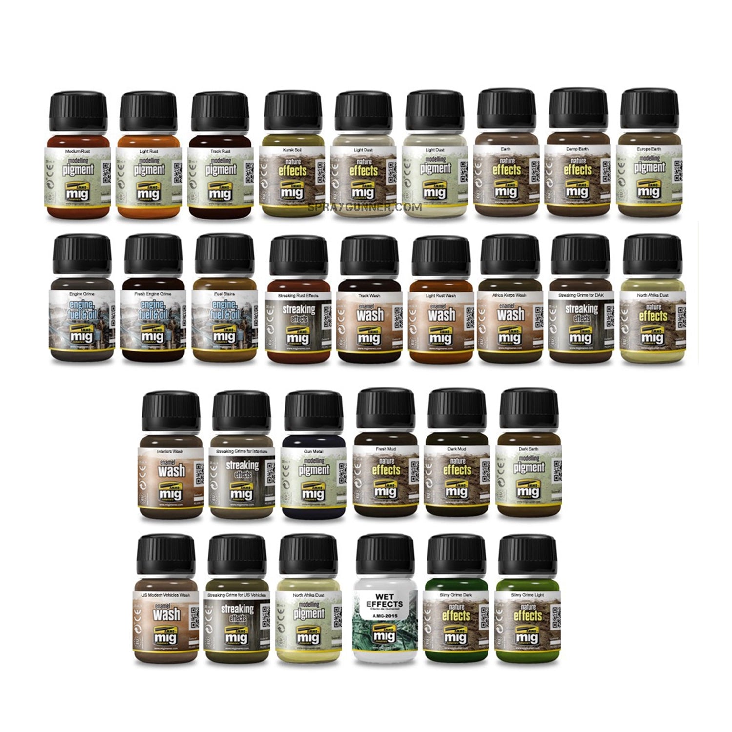 AMMO by MIG Complete Vehicles Pigment and Weathering Set