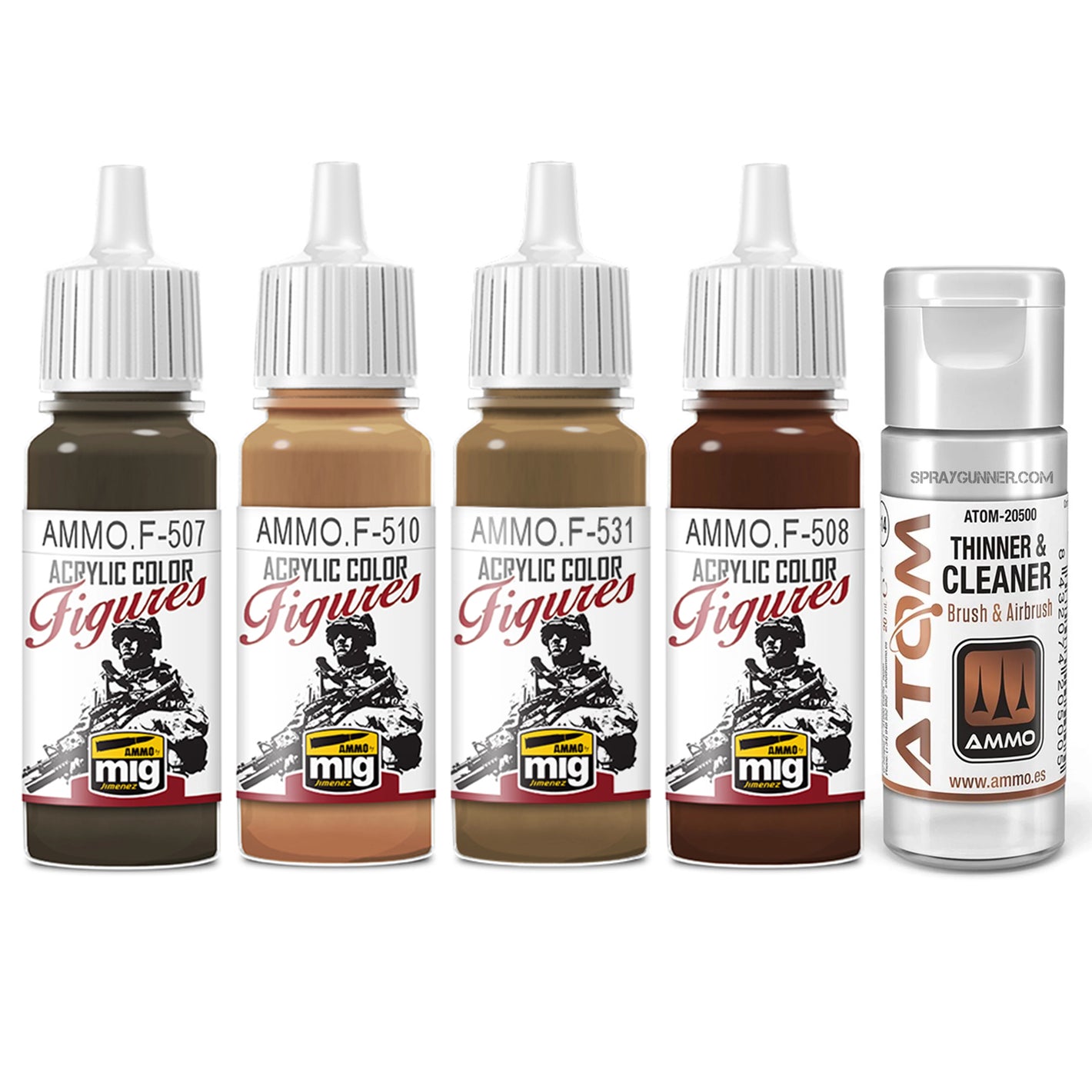 AMMO by MIG Brown for Figures Version 1 Paint Set