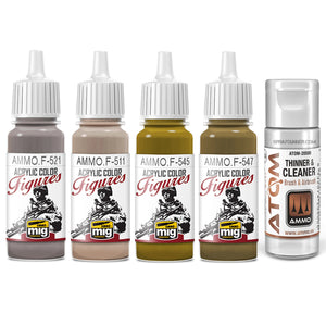 AMMO by MIG Brown for Figures Version 2 Paint Set