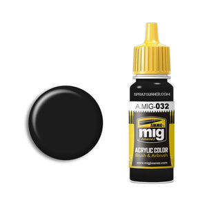 AMMO by MIG Acrylic - SATIN BLACK - SprayGunner