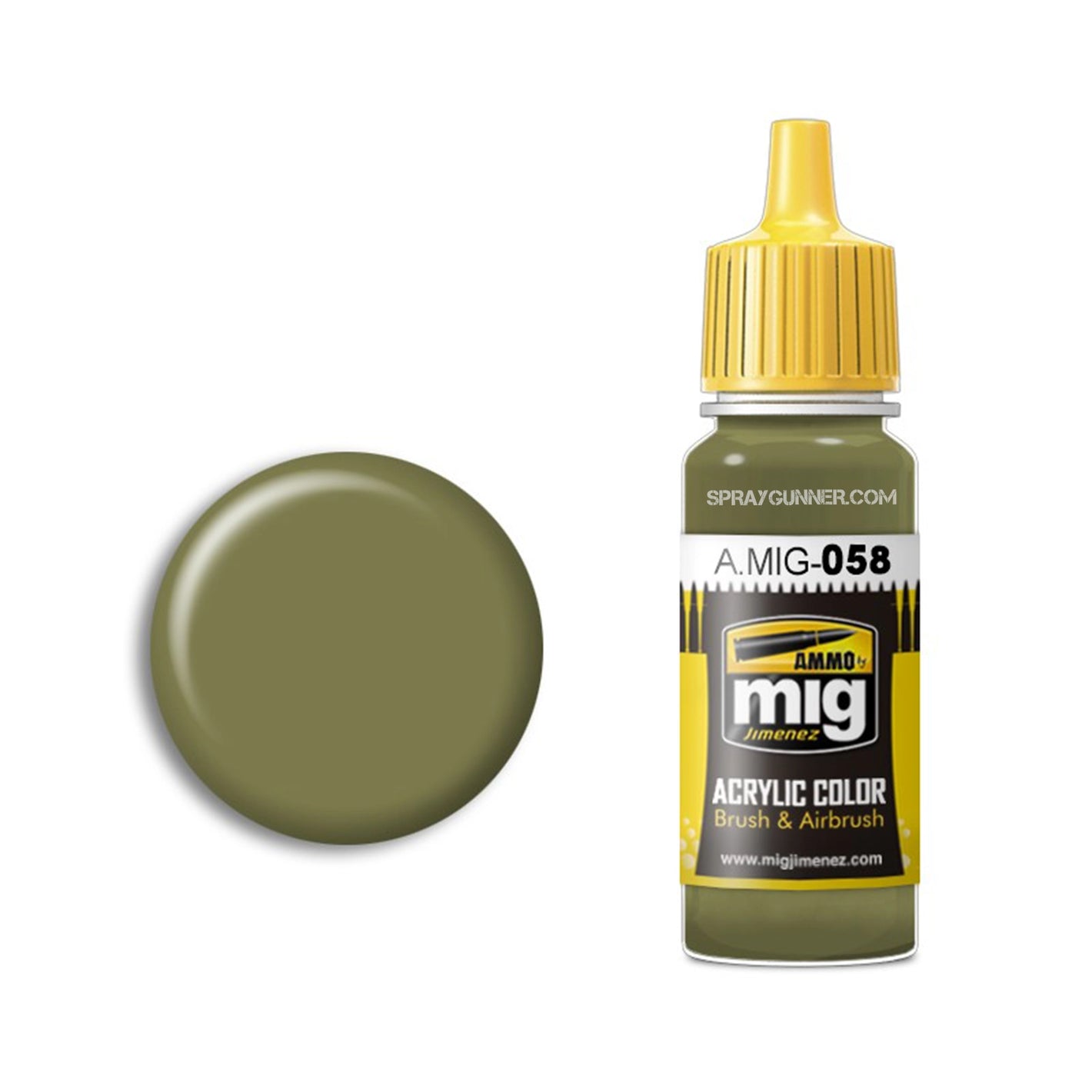 AMMO by MIG Acrylic - LIGHT GREEN KHAKI - SprayGunner