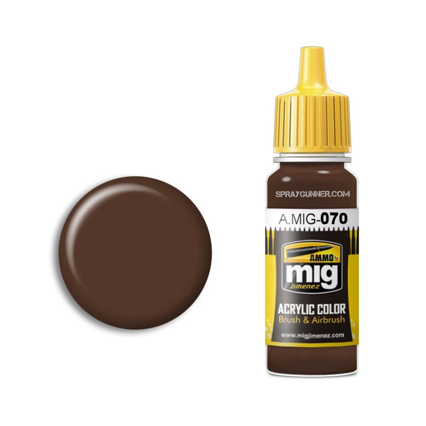 AMMO by MIG Acrylic - MEDIUM BROWN DARK EARTH (BS 450) - SprayGunner