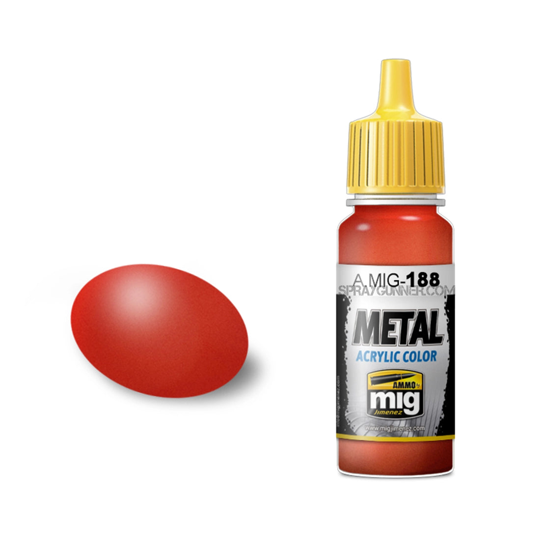 AMMO by MIG Metal Acrylic - Metallic Red - SprayGunner