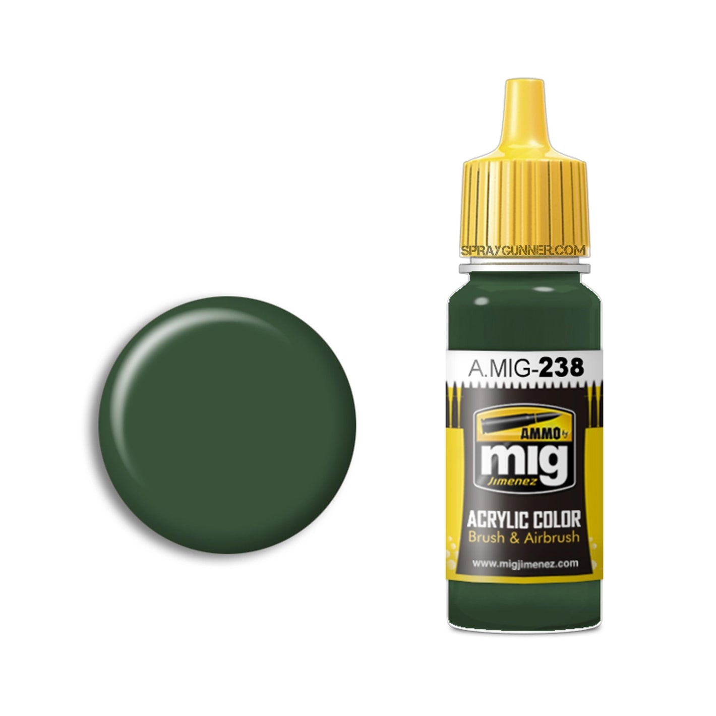 AMMO by MIG Acrylic - FS 34092 MEDIUM GREEN - SprayGunner