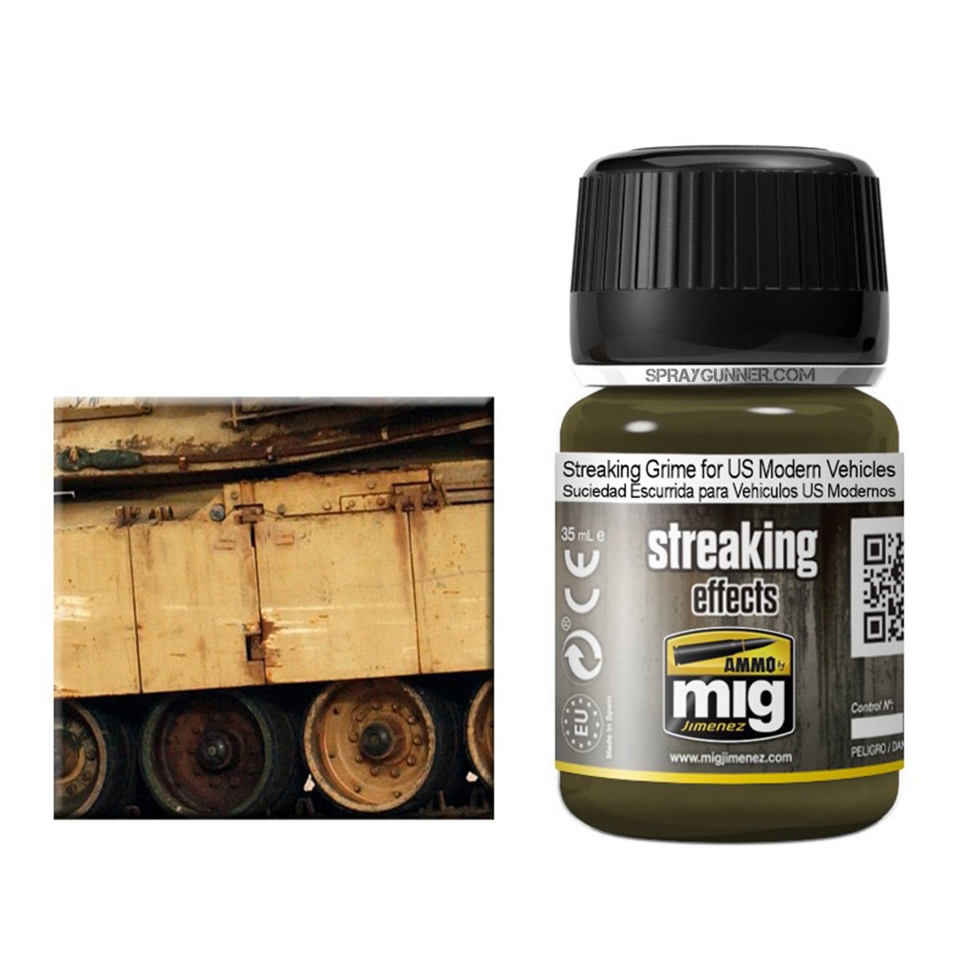 AMMO by MIG Streaking Effects Grime for US Modern Vehicles - SprayGunner