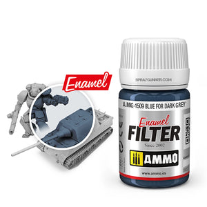 AMMO by MIG Filter Blue for Dark Grey - SprayGunner