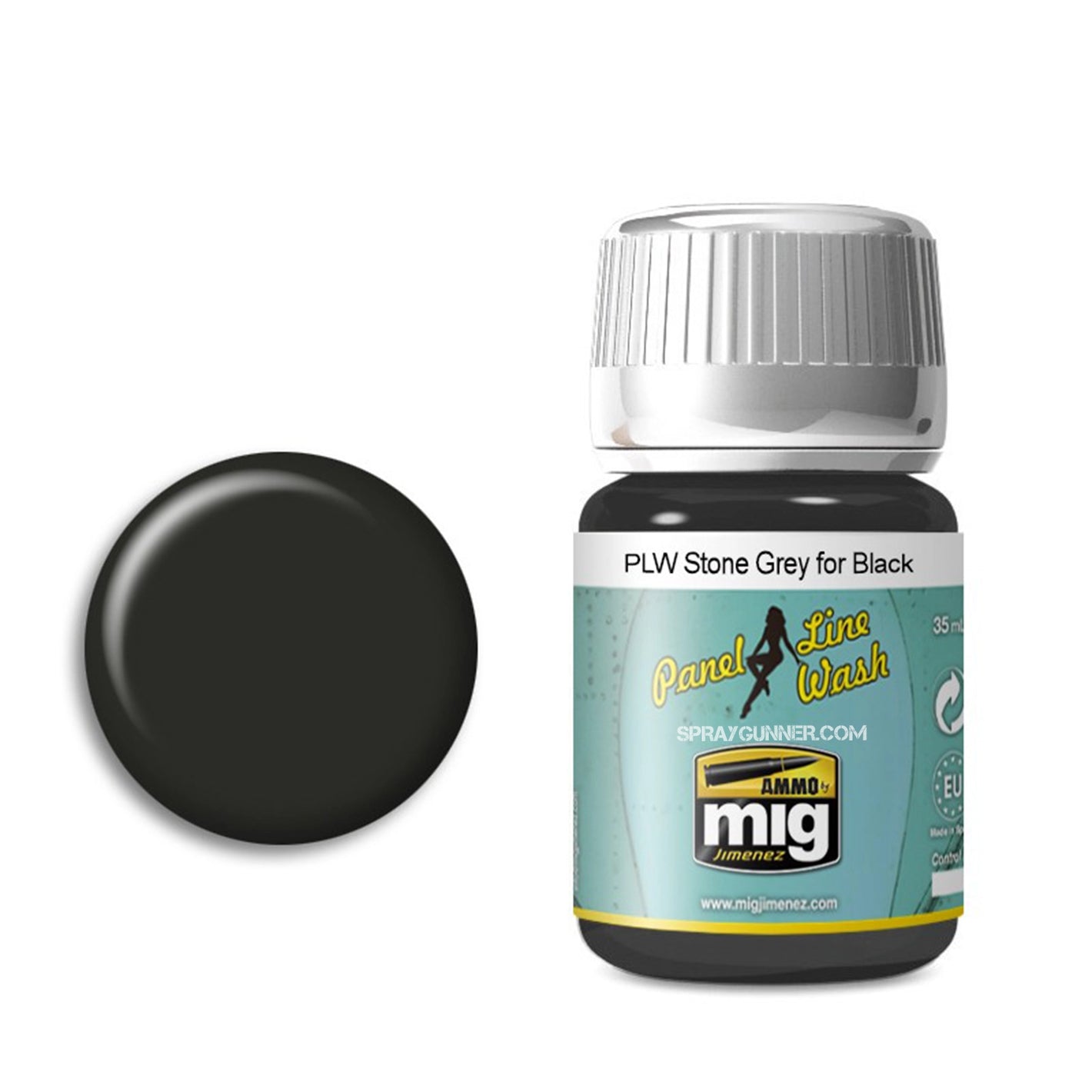 AMMO by MIG Panel Line Wash Stone Grey for Black - SprayGunner