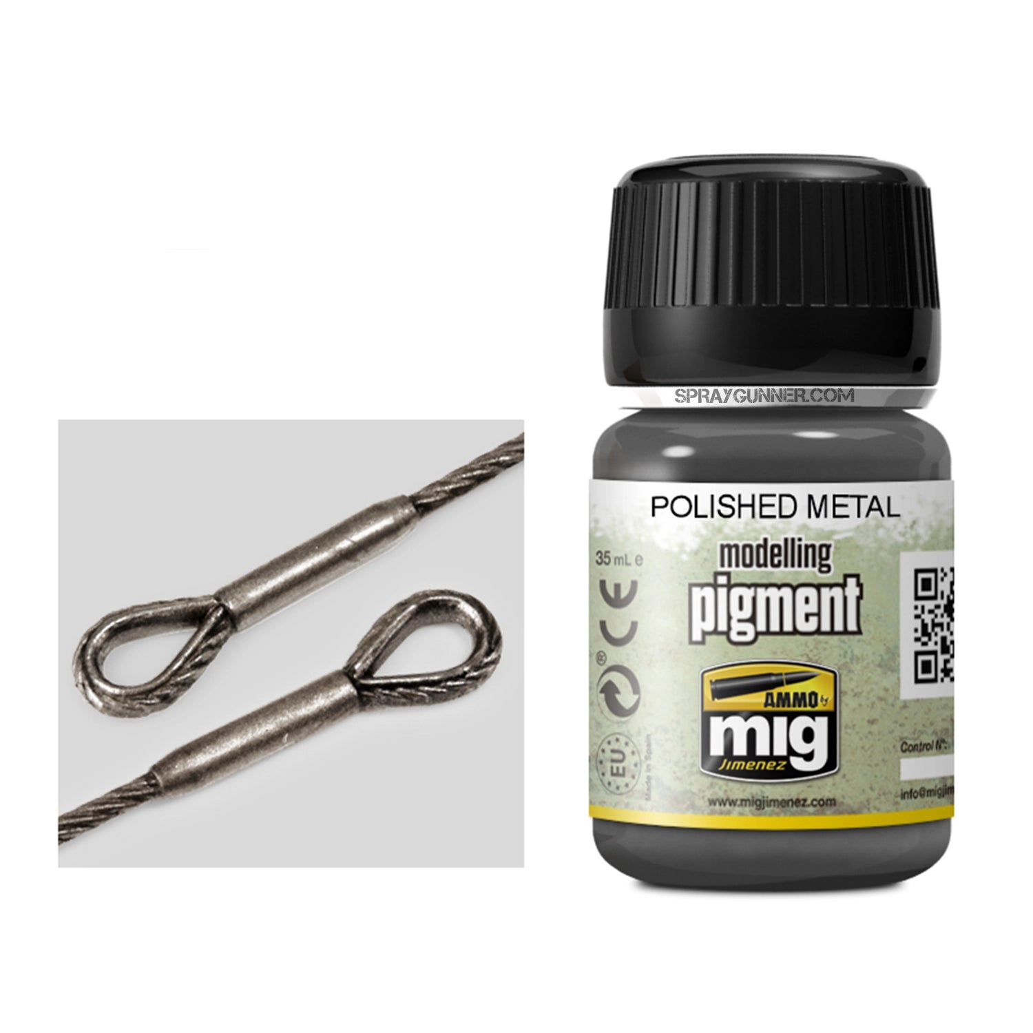 AMMO by MIG Pigments Polished Metal - SprayGunner