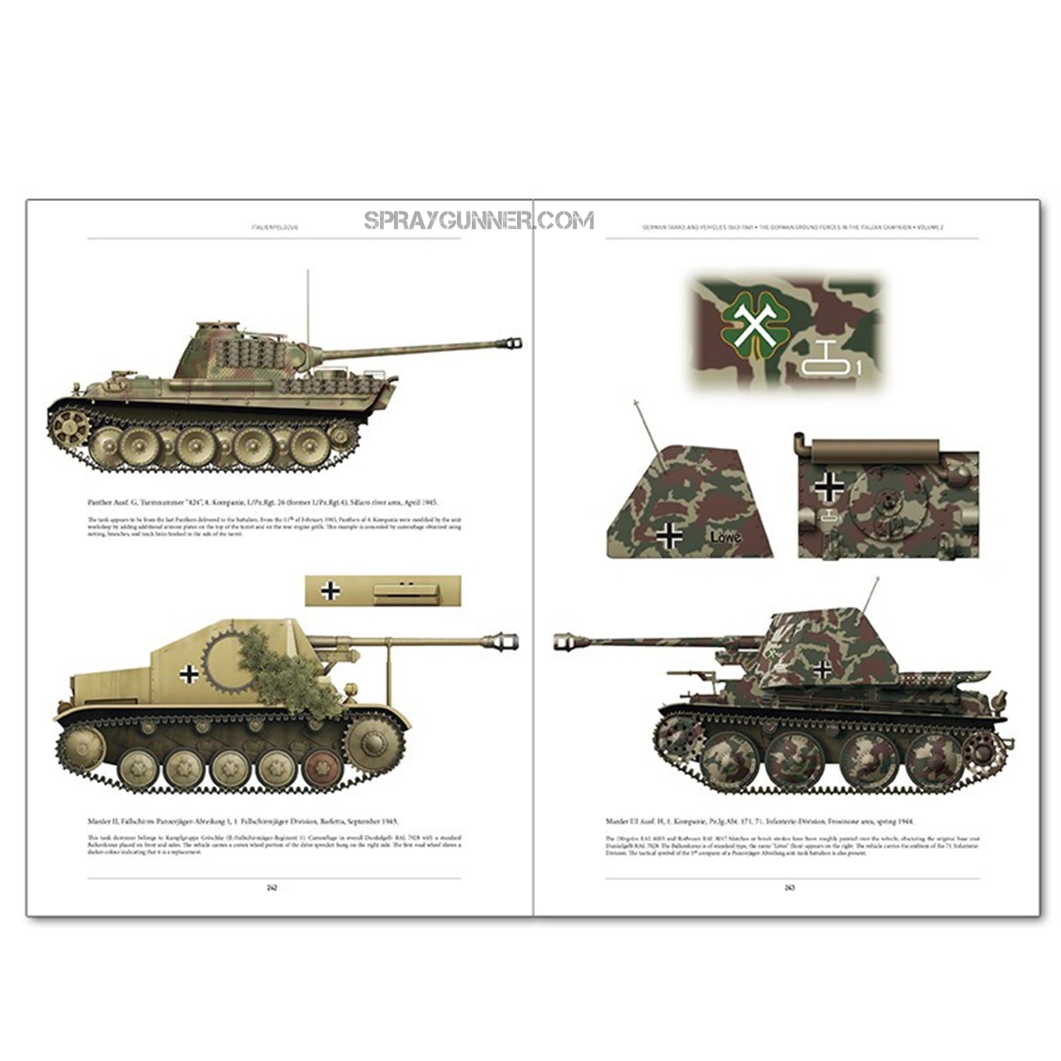 AMMO by MIG Publications - ITALIENFELDZUG. German Tanks and Vehicles 1943-1945 Vol. 2 - SprayGunner