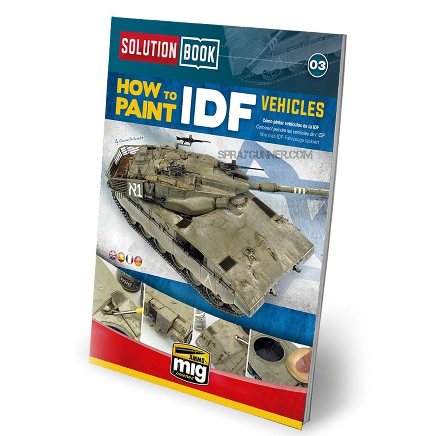 AMMO by MIG SOLUTION BOOK 03 - How to Paint IDF Vehicles (English, Castellano, Français, Deutsch)