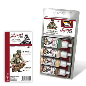 AMMO by MIG Acrylic Sets - US FORCES UNIFORMS WWII SET