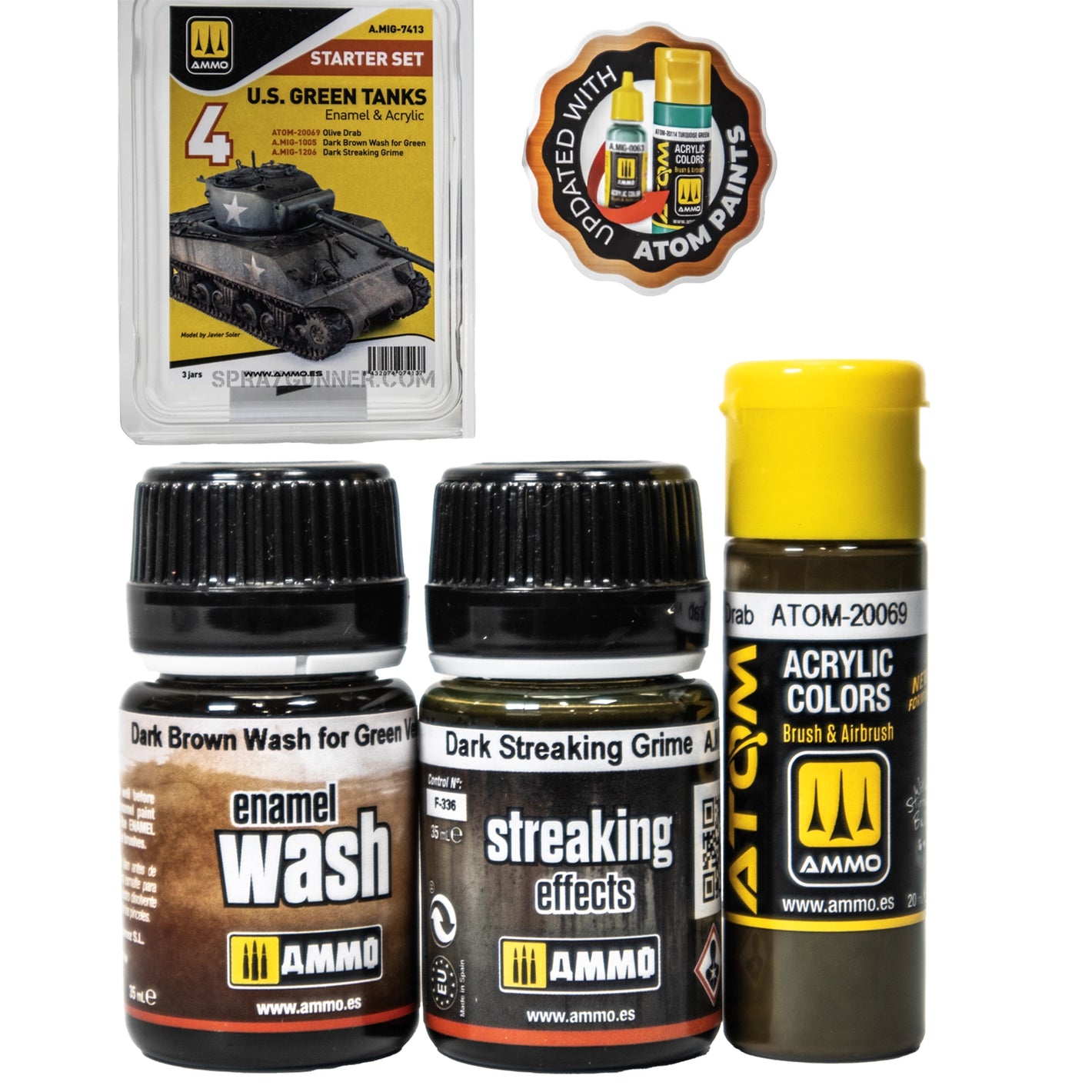 AMMO by MIG 7413 Weathering Starter Sets US Green Vehicles NEW with ATOM