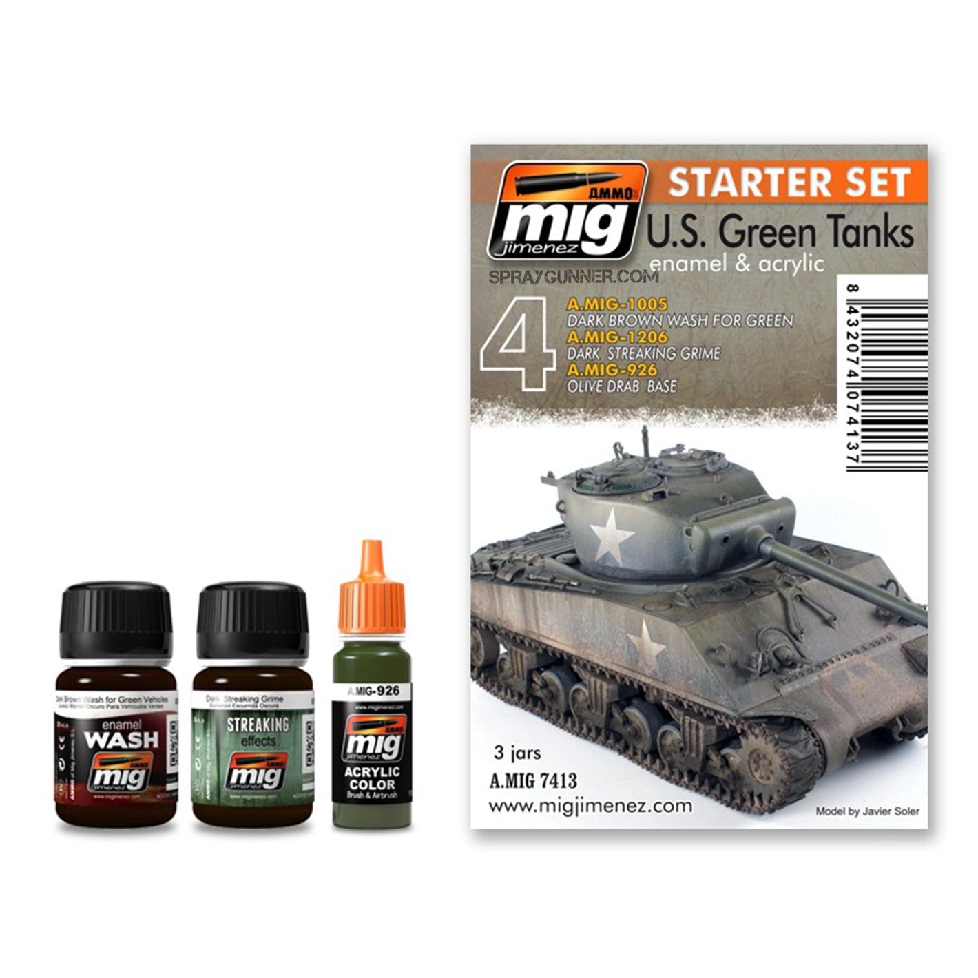 AMMO by MIG Weathering Starter Sets US Green Vehicles Set - SprayGunner