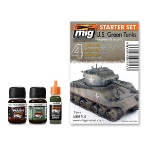 AMMO by MIG Weathering Starter Sets US Green Vehicles Set - SprayGunner