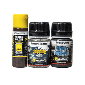 AMMO by MIG Chipping Set for Mechas with ATOM paint