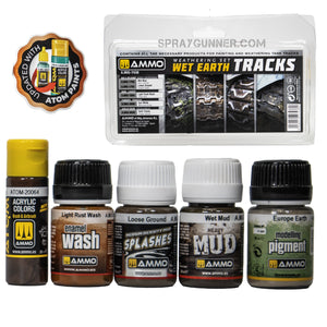 AMMO by MIG Wet Earth Tracks with ATOM paint