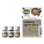 AMMO by MIG Enamel Earth & Mud Sets Churned Earth Soils - SprayGunner