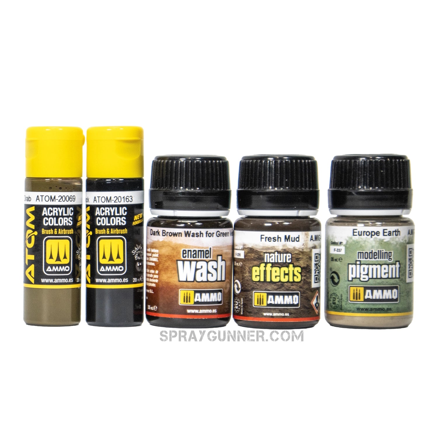 AMMO by MIG M4A3E8 Sherman Easy Eight Set with ATOM paint -