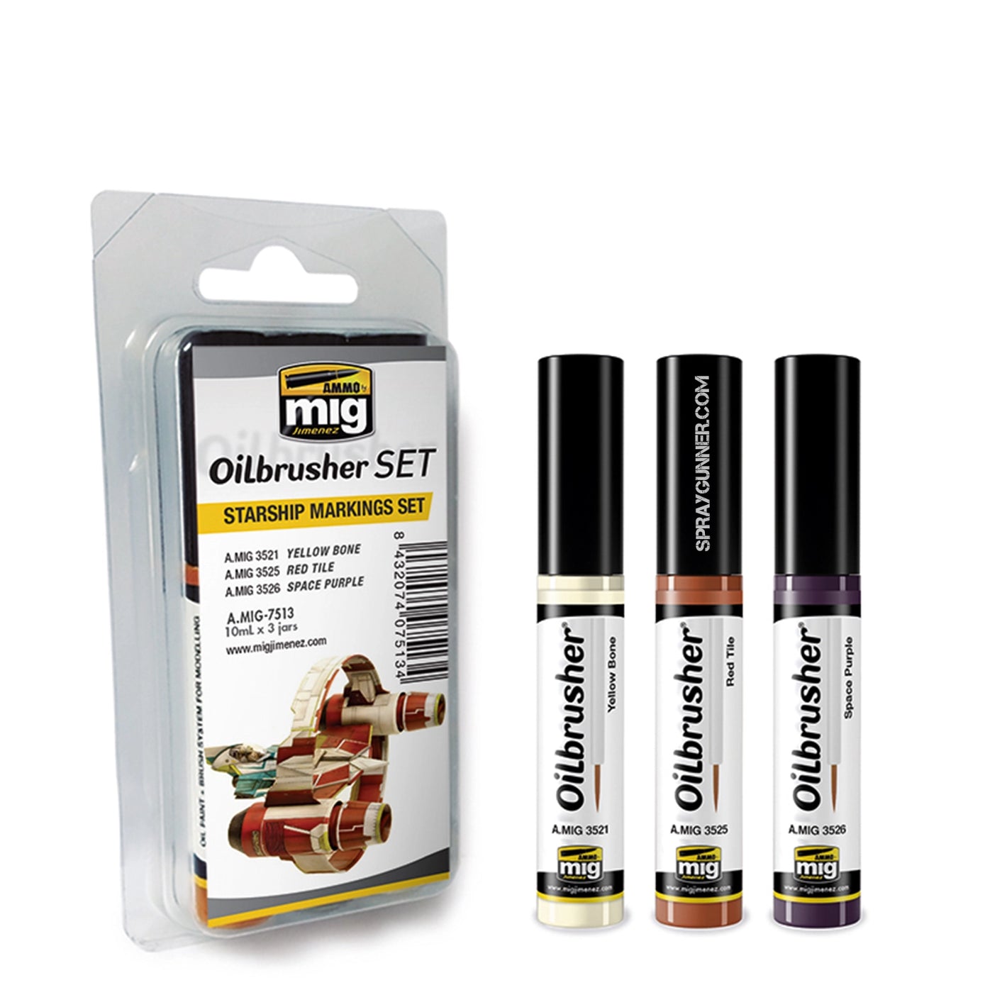 AMMO by MIG Oilbrusher STARSHIP MARKINGS SET - SprayGunner