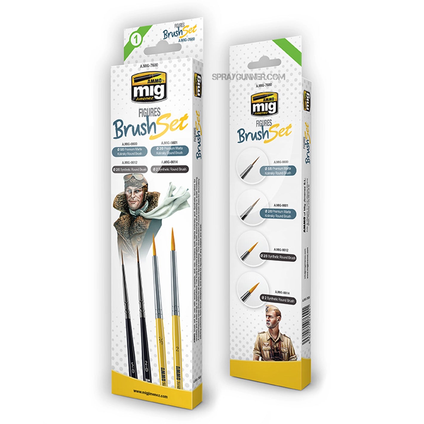 AMMO by MIG Brush Sets - Figures Brush Set