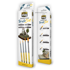 AMMO by MIG Brush Sets - Diorama & Scenic Brush Set