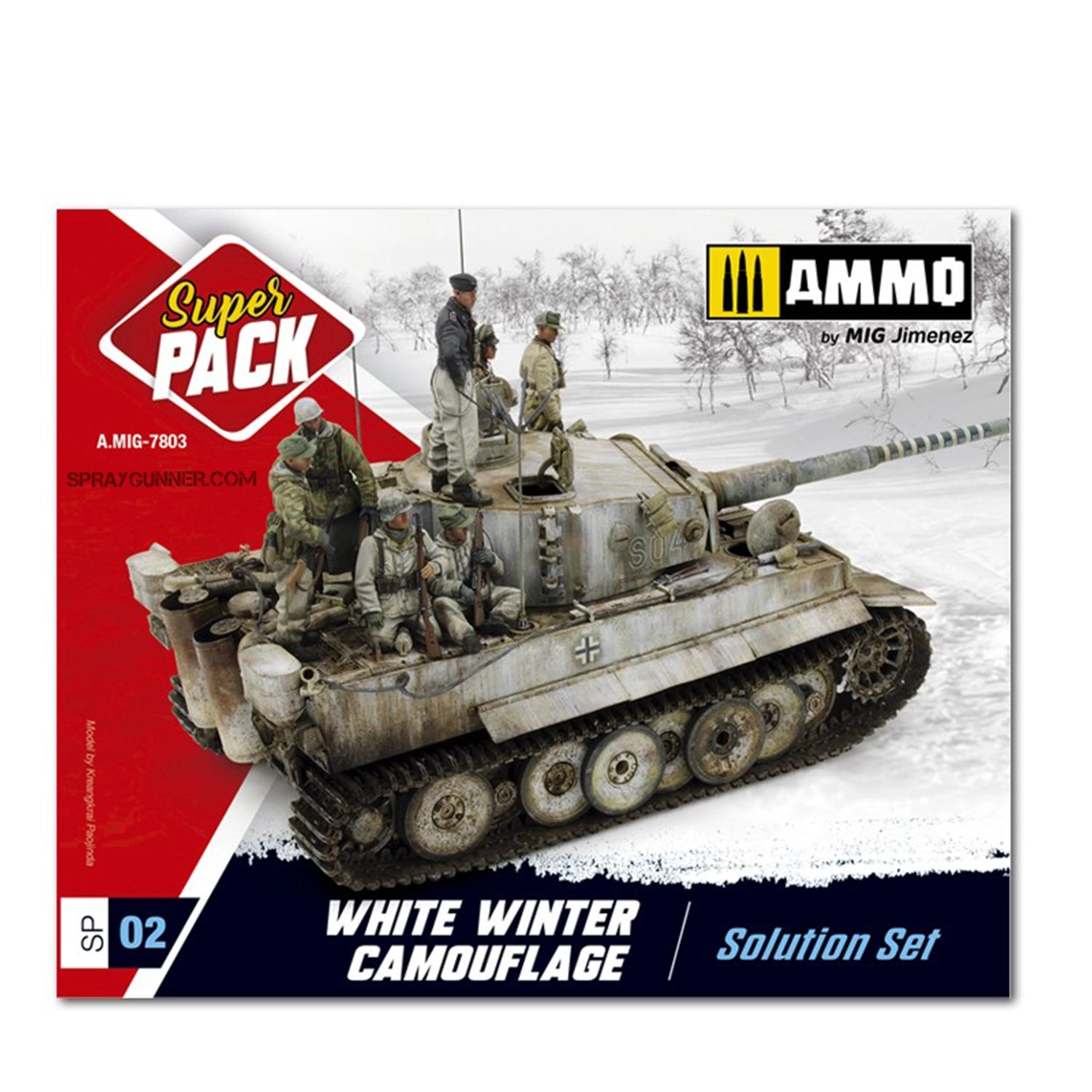 AMMO by MIG Weathering Sets Super Pack White Winter Camouflage - SprayGunner