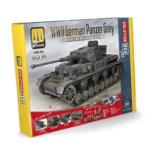 Ammo By Mig Solution Box Mini - WWII German Panzer Grey (Multilingual)