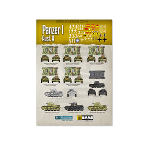 AMMO by MIG Decal Sheets - Panzer I AUSF. A. Decals 1/16 - SprayGunner